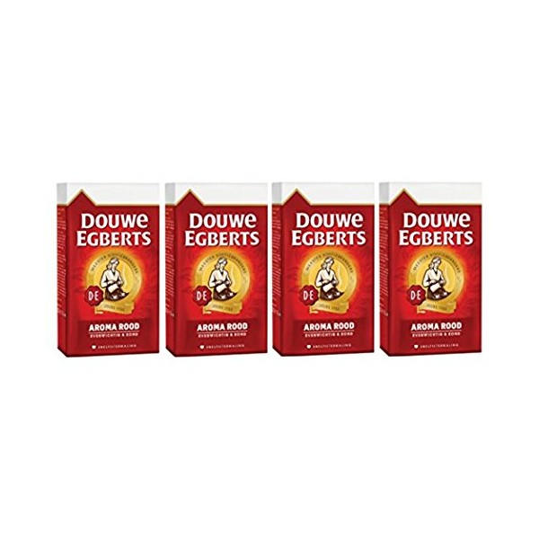 Douwe Egberts Aroma Rood Ground Coffee, 17.6-Ounce (Pack of 4)