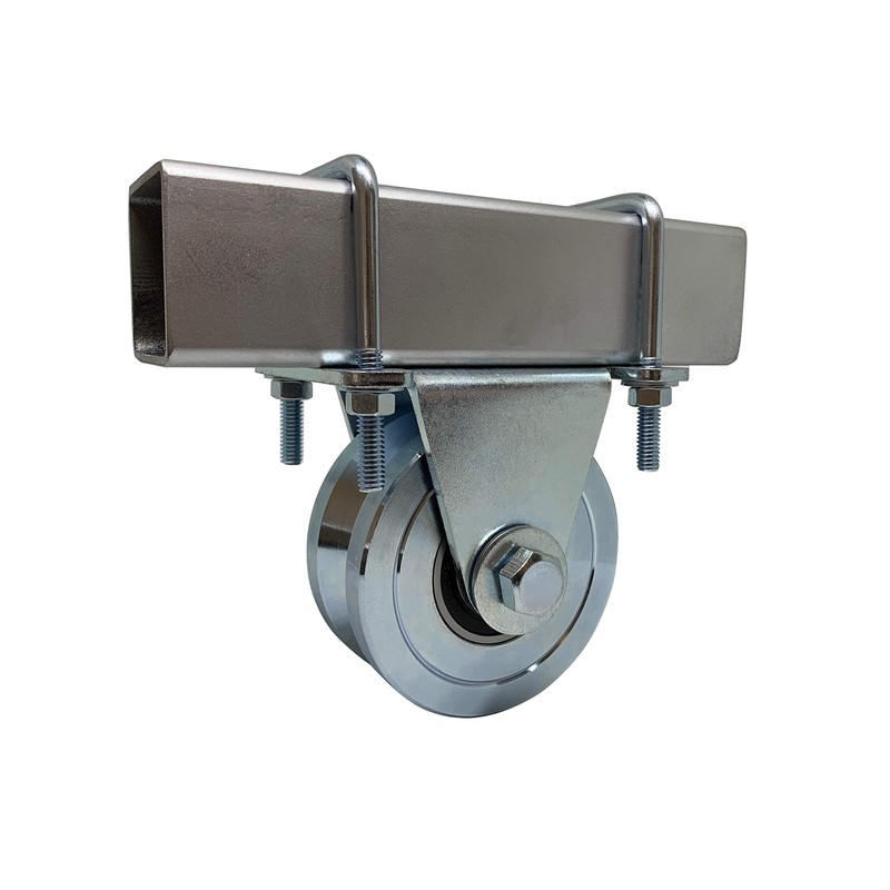 Slide Gate V Groove Wheels 4” Double Bearing Bolted External