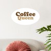 CafePress Coffee Queen 20"x12" Oval Wall Decal, Vinyl Wall Peel,