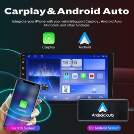 9''Android 13.0 Car Stereo fit for Honda CRV 2007-2011 Radio Double Din HD Touch Screen Car Audio Receiver with GPS Navigation Bluetooth Head Unit Supports Backup Camera MIC (4G+64G)