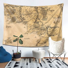 IMZEUSYEP Middle Retro Earth Map Tapestry Wall Hanging Decorative Wall Tapestries Wall Art Decoration Tapestries Home Decor For Dormitory Living Room 80x60 Inch