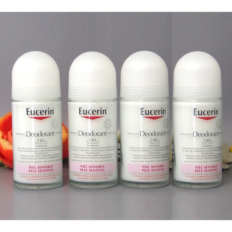 Eucerin -SENSITIVE- 4 PACK Eucerin Deodorant Roll-On 24h Sensitive 50ml