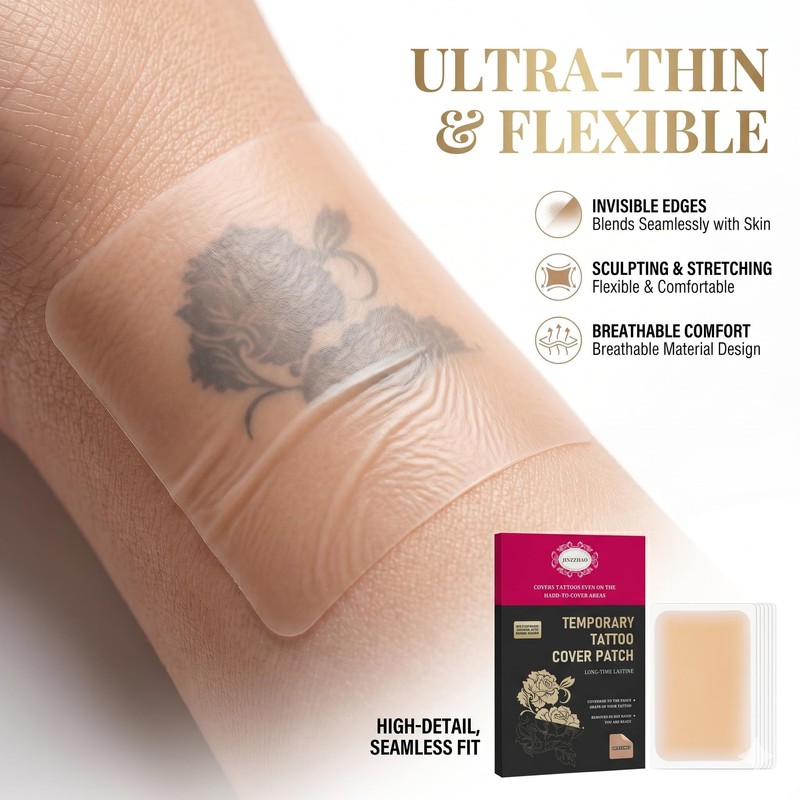Invisible Tattoo Cover Up Tape – 6 Pcs Skin Tone