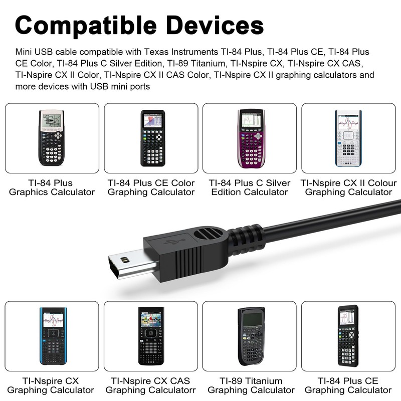 Gneinour TI-84 Plus Charger Compatible with Texas Instruments TI-84 Plus,
