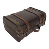 Retro Wooden Suitcase Home Party Artificial Leather Jewelry Necklace Storage
