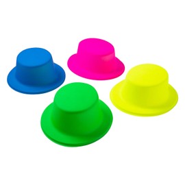 Neon Top Hats Assortment - Apparel Accessories - 12 Pieces
