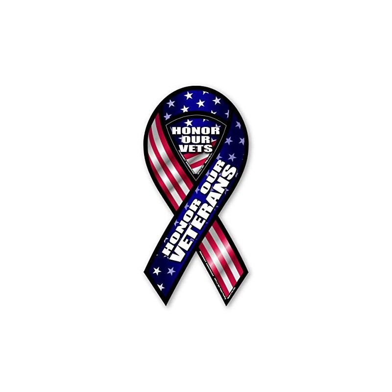 Honor Our Veterans 2-in-1 Ribbon Magnet by Magnet America Is