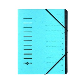 Pagna Trend Folder Set 12 Compartments Assorted Set of 3 Light Blue Light Grey Dark Pink