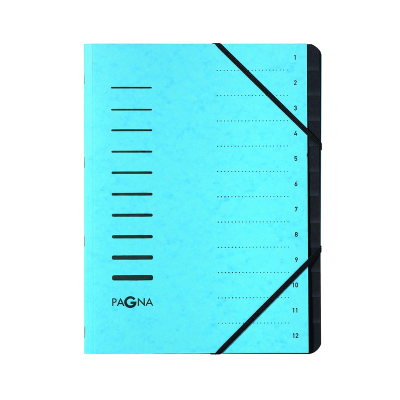 Pagna Trend Folder Set 12 Compartments Assorted Set of 3