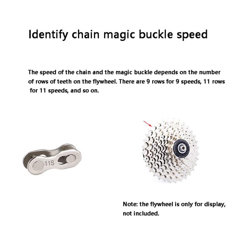 BDHI 8 Pairs Bicycle Missing Link 11 Speed Chain Silver