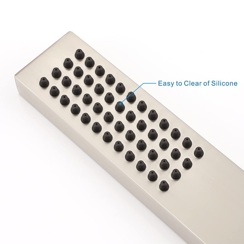 Asyas Solid Brass Brushed Nickel Hand Held Shower Sprayer Head