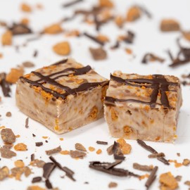 Valley Fudge, Vanilla with Peanut Butter Crisp Candy, Fresh Artisan Fudge, Real Butter, Gourmet Candy, Half Pound Package