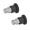 Ganter Normelemente GN 822.7-4-M8-C 7-4-M8-C Locking Bolts Small Design Black