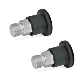 Ganter Normelemente GN 822.7-4-M8-C 7-4-M8-C Locking Bolts Small Design Black Thread d2: M8 Pack of 2