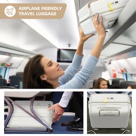 Joyway Carry on Luggage Airline Approved with TSA Lock, Hard Shell 18 Inch Travel Carry-on Suitcase with Spinner Wheels