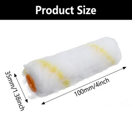 PDETVEO 10PCS 4 Inch Paint Roller Covers, Microfiber Paint Roller for Painting, Walls, Ceilings, Clean Stains