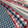 Red, White and Blue Homespun 100% Cotton Fabric 22 pc