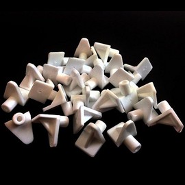 Falcon Workshop Supplies 24 PACK OF WHITE PLASTIC 5mm (M5) SHELF SUPPORT STUD PEGS KITCHEN CABINETS PLUG IN