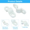 Moicstiy 24 Sets Wire Shelf Loop Clips, White Shelf Clips