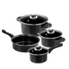 Imperial Home 7 Pc Carbon Steel Nonstick Cookware Set, Pots