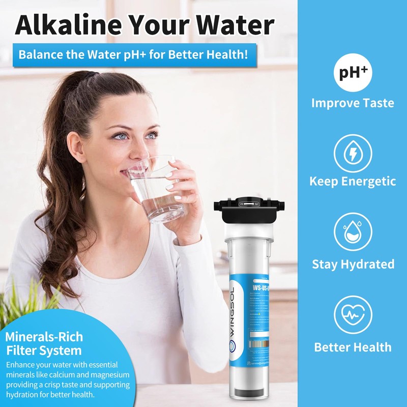 WINGSOL Jumbo Under Sink Water Filter Replacement, 5-in-1, Long-lasting, Reduces