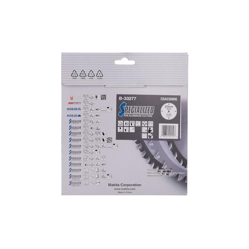 Makita Specialized SAEGE Blade, 235 x 30 mm – 80Z