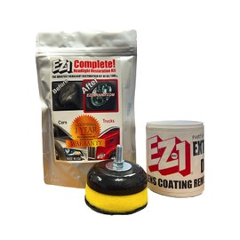 Headlight Restoration & Power Scrubber Kit, Increase your driving safety, Attaches to any drill, Removes oxidation, Less elbow grease, and Restores 2 headlights