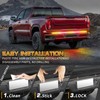 XRIDONSEN 60 inch Amber Red Truck Tailgate Strobe Lights Strip