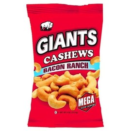Giants Bacon Ranch Flavor Cashews, 4 Ounce -- 8 per case.