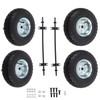 Timunr All-Terrain Smooth Travelling Black Inflatable Wheel Kit Replacement for