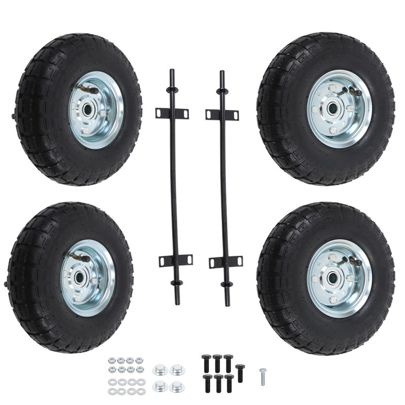Timunr All-Terrain Smooth Travelling Black Inflatable Wheel Kit Replacement for