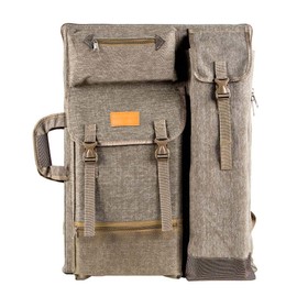 TRANSON Art Portfolio Case Artist Backpack Canvas Bag Large 26” x 19.5”Black Color