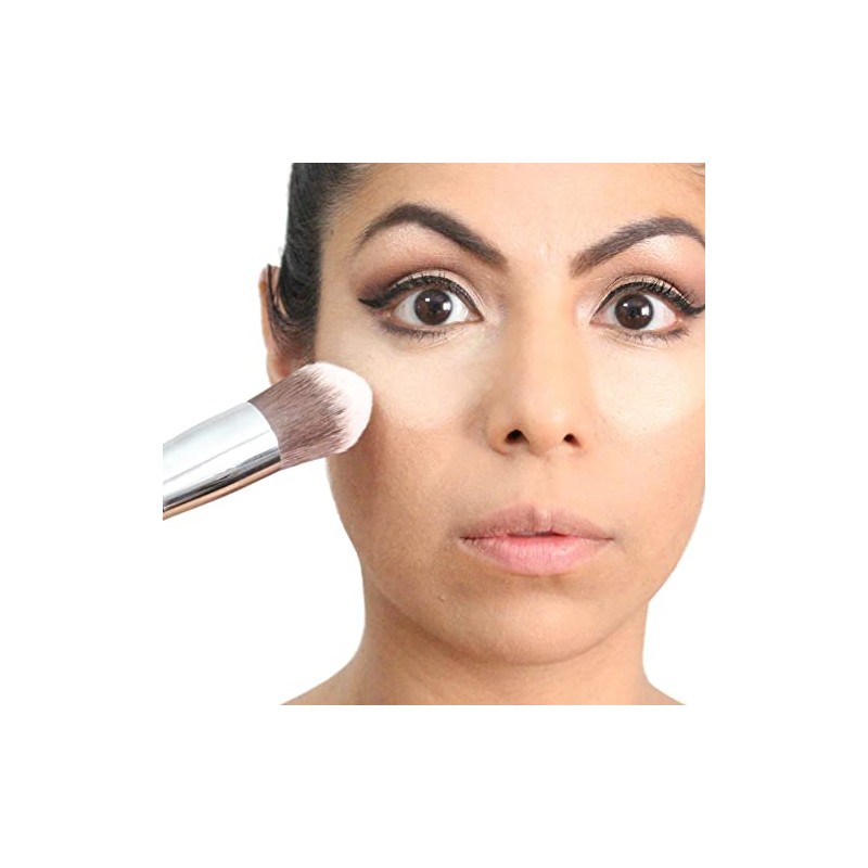 Kabuki Makeup Brush Set with Free Travel Brush Holder Includes