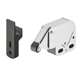 cyclingcolors Spring Catch Chrome Black Door Cupboard Catch Metal Steel Push Lock Quick Lock with Counterpart Automatic Flaps