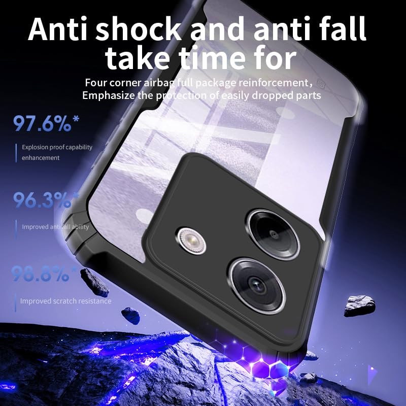 POCO M7 Pro 5G Case, AFINER, Lightweight, Ultra-thin, TPU+PC Transparent