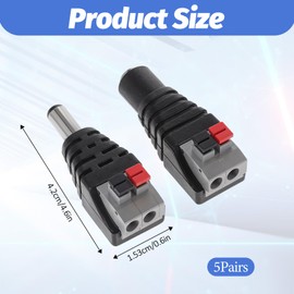 FdcZeyxior 10 PCS RCA to Speaker Wire Adapter, Speakers Phono Wire Cable to Audio Male Female RCA Plugs Connectors Phono Wires Cable Jack Plug for Speakers (5 Male and 5 Female)