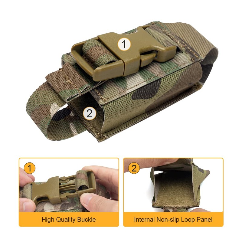 IDOGEAR Tactical Flashlight Holder Molle flashbang Pouch Magazine Pouch Multi-Purpose
