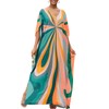 Bsubseach Women's Ethnic Print Kaftan Beach Maxi Dresses, Striped pattern