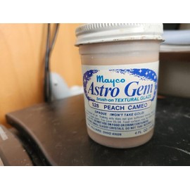 Mayco Ceramic Glaze - Astro Gem -AS528 Peach Cameo 4 oz. Textured