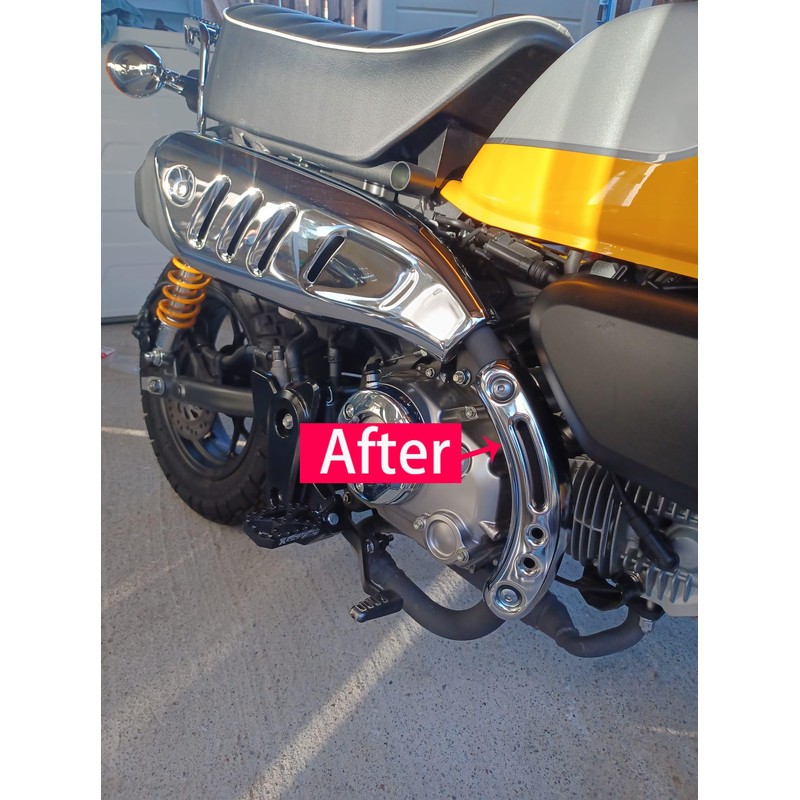 Compatible with Monkey 125 Z125 (2019-2024) Chrome Protective Muffler Pipe
