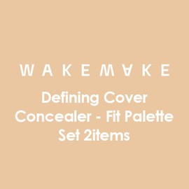 WAKEMAKE Defining Cover Concealer - Fit Palette Set 2items, Color:02 Medium