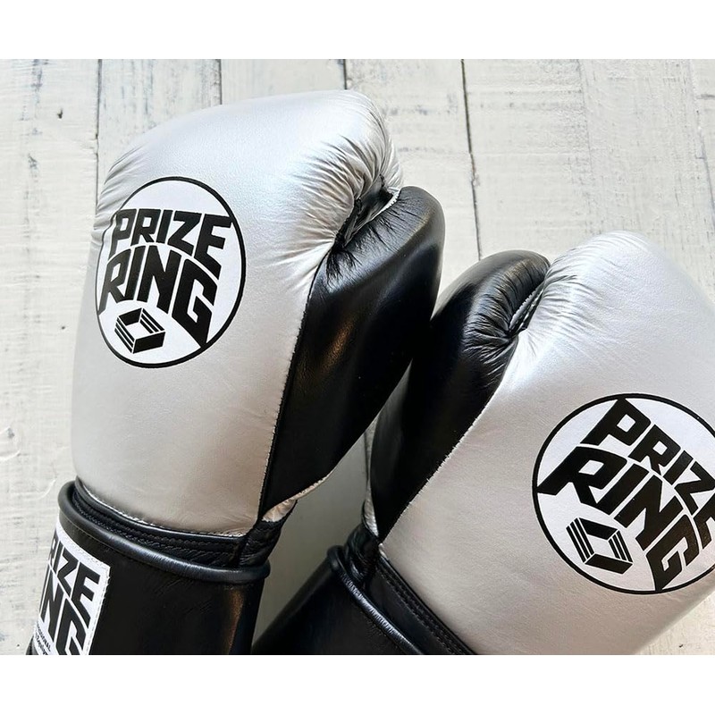 PRIZE RING Boxing Gloves "Professional SS" Silver/Black (14oz)
