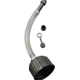 KP KOOL PRODUCTS Racing Fuel Filler - 15" Transparent PVC & Rubber Gas Can Tube with Stopper Cap & Vent Plug, Fits VP Racing, Pit Posse, Jegs, Jazz, Scribner, Space Saver (1 Pack)