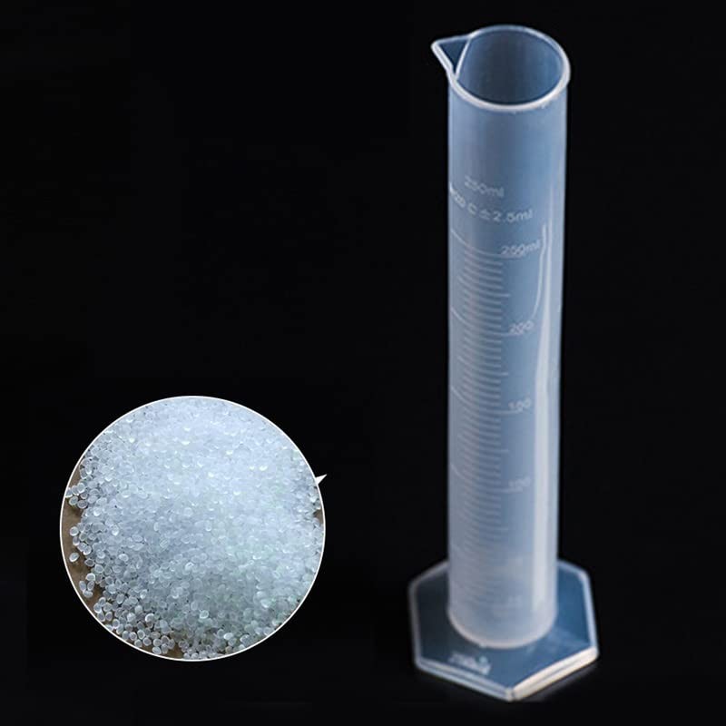 Clear PP Scaled Measuring Cylinder 250ml, and Alkali Resistant, Easy
