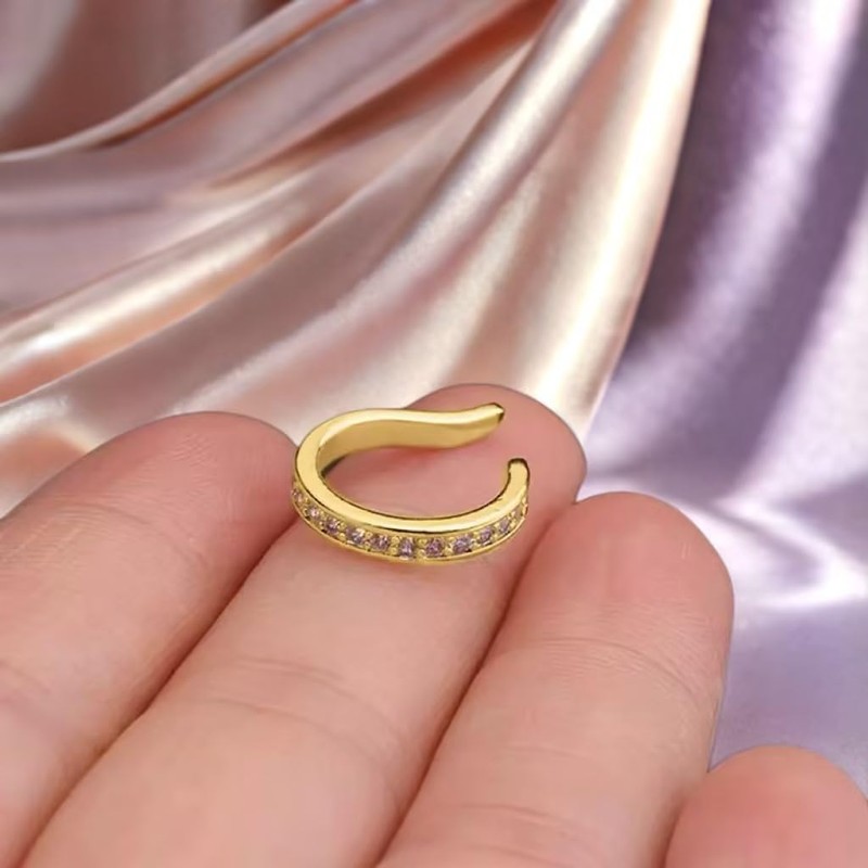 Gold Silver Ears Cuff for Women Fixura Ear Clips Ear