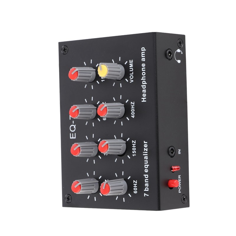 7 Band Sound Equalizer 12dB High Bass Adjustment Dual Channel