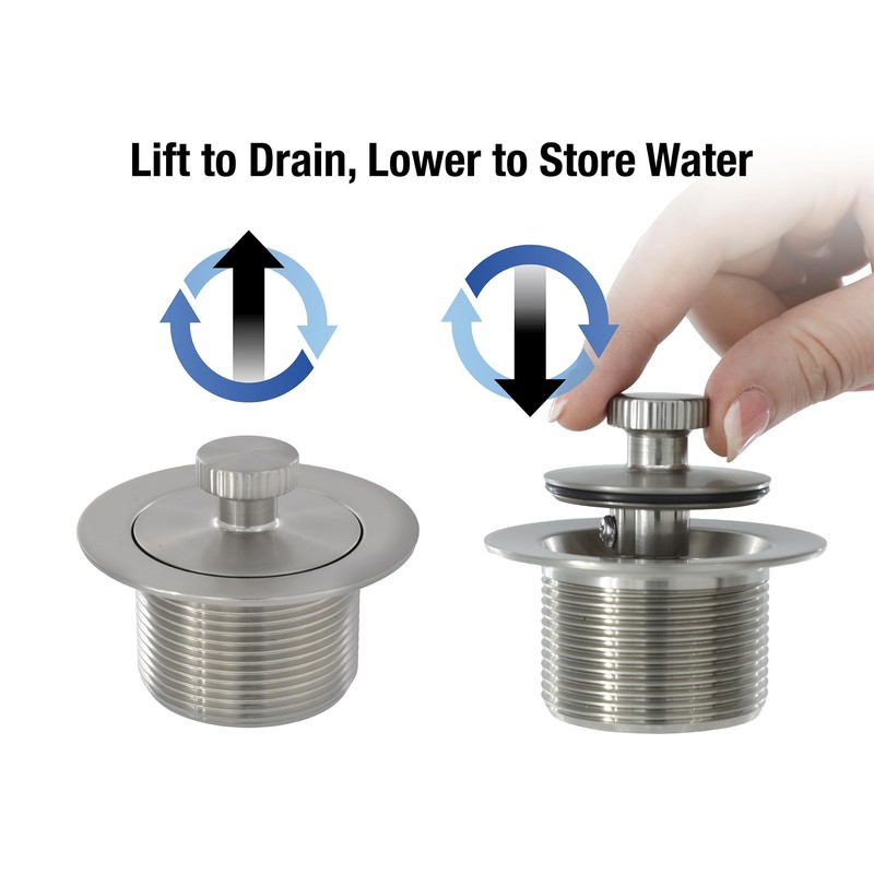 Danco 12100 Touch-Toe Drain Kit, Brushed Nickel