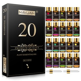 MAYJAM MAYJAM Tea Tree 20 Pcs Pure Essential Oil Gift Set, for Diffuser, Humidifiers, Skin Care, Massage, Fragrance Oil Scent for DIY Candle and Soap Making, Gift for Friend (5ML)