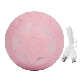 Smart Pet Toy Ball ABS and Silicone Automatic Rolling Toy Cat Interactive Ball for Home Pink