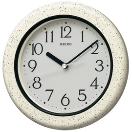 Seiko Clock KS441H Seiko Analog Wall Clock, Living Waterproof, Reinforced Moisture-Proof, Dustproof, Kitchen & Bath, Gray Pattern